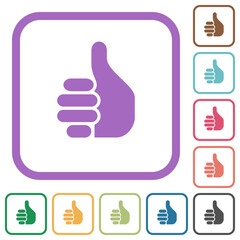 Wall Mural - Right handed thumbs up solid simple icons