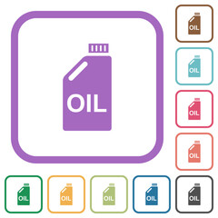 Poster - Oil canister simple icons