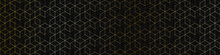 Abstract Seamless Pattern And Geometric Background With Polygonal Golden Lines. Stylish Texture For Banner Template Or Header