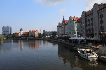 Wall Mural - Fishermen's village - tourist district in Kaliningrad, Russia