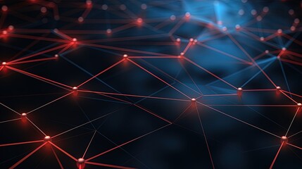 Wall Mural - technology background concept with interconnected network, generated by ai