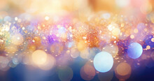 Bokeh Background With Light. Glitter And Diamond Dust, Subtle Tonal Variations. AI Generated