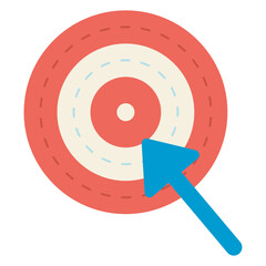 Sticker - aim target flat illustration