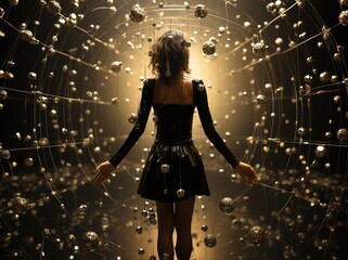Wall Mural - Glamour fashion portrait of a woman, generative ai