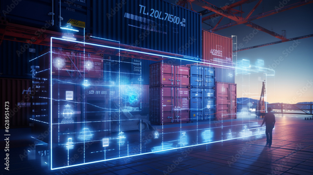 Design an advanced cargo container tracking app, utilizing GPS, RFID, and blockchain technology to provide customers and logistics managers with precise, end-to-end visibility of s Generative AI