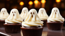 Ghost Cupcakes For Halloween Party 
