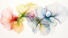 Art Background With Transparent X-ray Flowers. Blooming Flowers. Beautiful Floral Backdrop. Generative AI. Illustration For Cover, Card, Postcard, Interior Design, Packaging, Invitations Or Print.