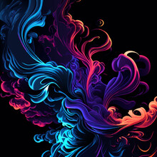 Abstract Background With Colorful Smoke. Vector Illustration. Eps 10 File.