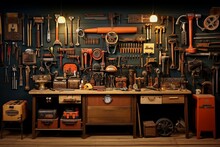 Antique Garage Tools. AI