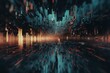 Abstract glitch background with a unique pattern and distorted elements. Generative AI