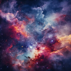 Wall Mural - deep space and nebula Generative AI