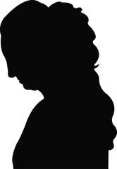 Canvas Print - a woman head silhouette vector