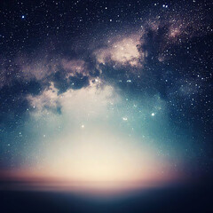 Wall Mural - the milky way stretches across the night sky, a breathtaking celestial orchestra
