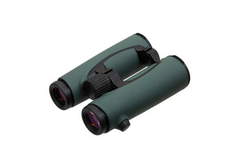 Wall Mural - Modern binoculars. An optical instrument for observation at long distances. Isolate on a white back.