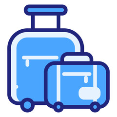 Wall Mural -  Luggage blue icon