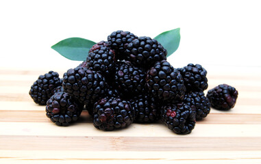 Wall Mural - Stack Blackberry, isolated on white