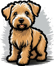 Incredible And Lovely Terrier Dog Vector Art 