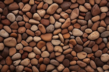 Pebbles Stones Background With Brown Toned