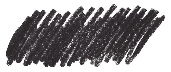 black pencil strokes isolated on transparent background