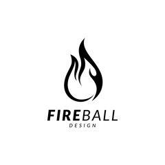 Wall Mural - Fire ball logo template ready to use