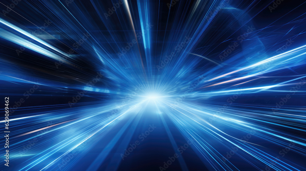 Technology Light Rays science, futuristic, energy technology concept. Digital image of light ...