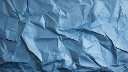 Leinwandbilder - Generative AI : Clean Dusty Blue and Antique Gold paper, wrinkled, abstract background.