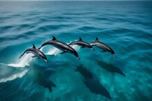 Dolphins In The Ocean Ultra High Quality Photo