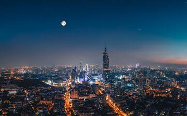 Wall Mural - Night View of Nanjing City, Jiangsu Province, China