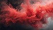 Red poisonous smoke. black background