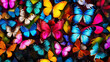 カラフルな蝶々