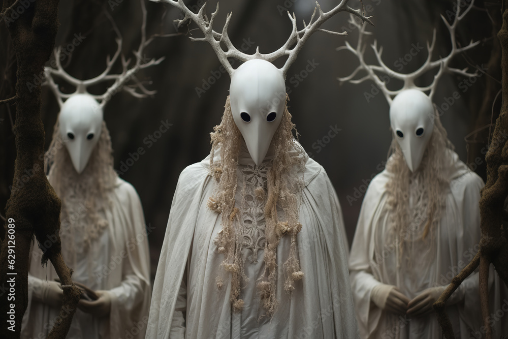 Esoteric Mask Mysticism, sacrament, ritual, esoteric concept. Mystical faceless ...