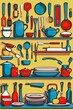 Vintage style utensils || Vector art | Illustration | Graphical content or decorative content resources | 