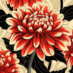 Poster - abstract floral background