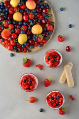 Canvas Print - Strawberry tiramisu in a glass