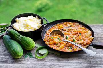 Wall Mural - Cucumber sauce Slovenian food