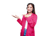 © panadesignteam - Beautiful asian female customer service representative smiling and presentation