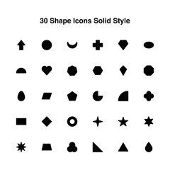 Poster - illustration vector graphic of shape icons set solid style. shape themed icon. vector illustration i