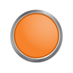 Sticker - Orange Button Isolated on White