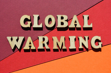 Canvas Print - Global Warming, phrase as banner headline