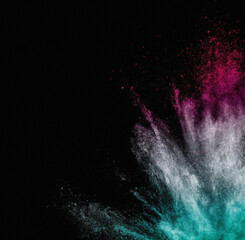 Wall Mural - An explosion of colored powder