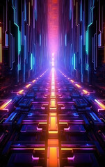Wall Mural - Abstract colorful light background,created with generative ai tecnology.