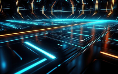 Wall Mural - Abstract colorful light background,created with generative ai tecnology.
