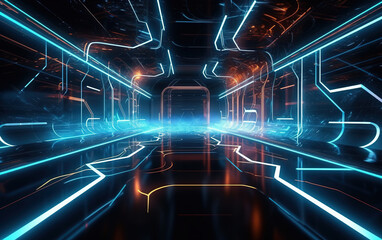 Wall Mural - Abstract colorful light background,created with generative ai tecnology.