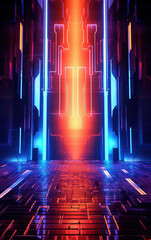 Wall Mural - Abstract colorful light background,created with generative ai tecnology.