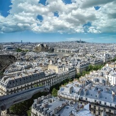 Sticker - Paris, aerial view of the city