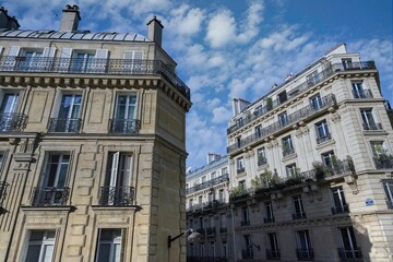 Poster - Paris, beautiful building in a luxury district 
