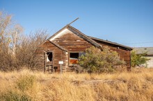 Old Abandoned House In The Declining Rural Town Of Sibbald