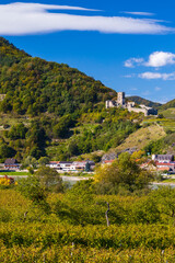 Canvas Print - Hinterhaus castle ruins (Ruine Hinterhaus), Spitz, Wachau, UNESCO site, Lower Austria, Austria