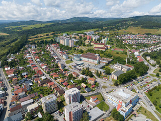 Wall Mural - Aerial view of the city of Namestovo in Slovakia