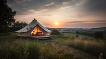 Glamping Luxury Glamorous Tent Camping At Night